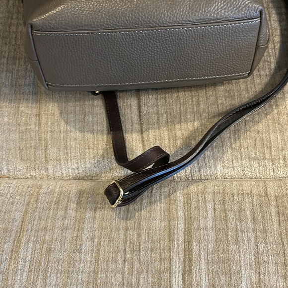 Valentina genuine leather made in Italy Crossbody medium brown 9 x 12 - Picture 5 of 9